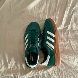 Adidas Green and White Spezial Sneakers